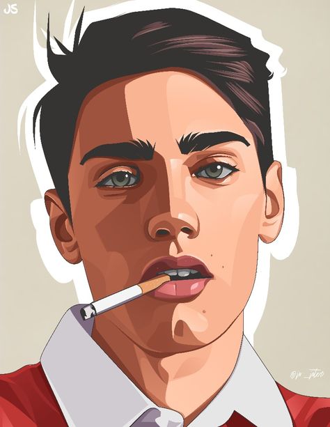 Digital Art Ideas, Vector Portraits, Vexel Art, Vector Portrait Illustration, Digital Portrait Illustration, Portraits Art, Man Illustration, Youtube Design, Portrait Design