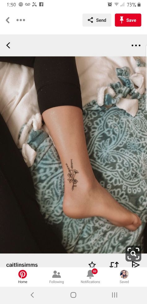 Wild Flower Tattoo Ankle, Flower Bouquet Tattoo On Ankle, Bouquet Ankle Tattoo, Ankle Flower Bouquet Tattoo, Poppy Ankle Tattoo, Birth Flower Tattoo Ankle, Side Ankle Tattoo, Inner Foot Tattoo, Female Ankle Tattoos