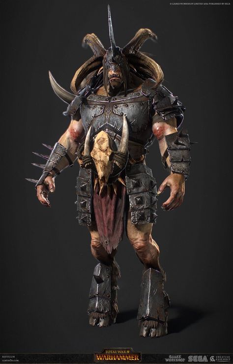 ArtStation - Bestigore, Vlad Costin Vermintide Art, Beastmen Warhammer, Warhammer Beastmen, Dnd Elves, Warhammer Fantasy Roleplay, Arte Alien, Warhammer 40k Art, Fantasy Battle, A Goat