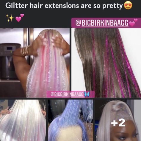 Wig With Glitter Strands, Glitter Braids Black Women, Glitter Weave, Glitter Braids, Birthday Wig Hairstyles, Kool Aid Hair, Bday Hair, Alien Superstar, Super Cute Hairstyles