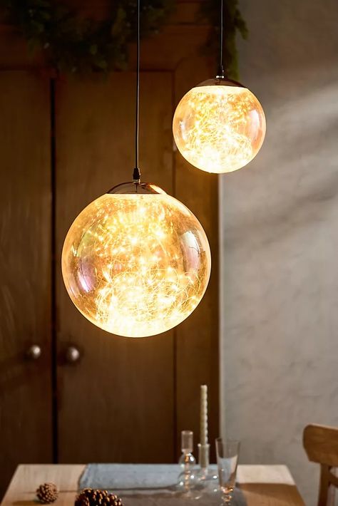 Holiday Décor, Ornaments, Gift Wrap & More | Anthropologie Orb Lights, Glowing Orb, Holiday Landscape, Orb Light, Beaded Candle, Recessed Lights, Floral Mirror, Leaves Candle, Outdoor Living Furniture