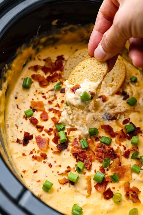 Crockpot Chicken Dip, Crockpot Dips For Parties, Crockpot Dip, Leftover Pork Chops, Garlic Pork Chops, Honey Garlic Pork, Honey Garlic Pork Chops, Crock Pot Dips, Chicken Dip Recipe