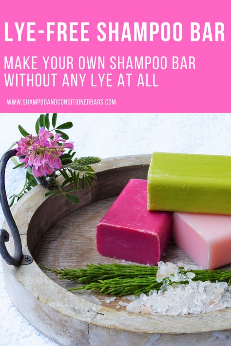 No lye, and no melt and pour soap base. Make your own shampoo bar without any lye at all. Most recipes either use lye, or use pre-made melt and pour soap bases which contain lye. This recipe is 100% lye free - all natural ingredients. Information, ingredients, instructions all here! Rosemary Shampoo Bar Recipe, Natural Soap Making Recipes Without Lye, Lye Free Soap Recipes Diy, Make Shampoo Bar, Diy Shampoo Bar Melt And Pour, No Lye Shampoo Bar Recipe, Natural Shampoo Bar Recipe, Bar Shampoo Recipe, Lye Free Shampoo Bar Recipe