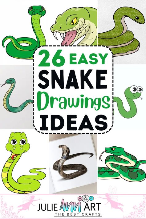 Get ready to learn about the amazing and fascinating world of snakes! Our snake drawing ideas can inspire artists of all ages, skill levels, and preferences to look for new ways to express their creativity. Draw Snake Easy, Painted Snake, Drawing A Snake, Snake Painting Easy, How To Draw A Snake Step By Step, Easy Snake Drawing, How To Draw Snakes, How To Draw Snake, How To Draw A Snake