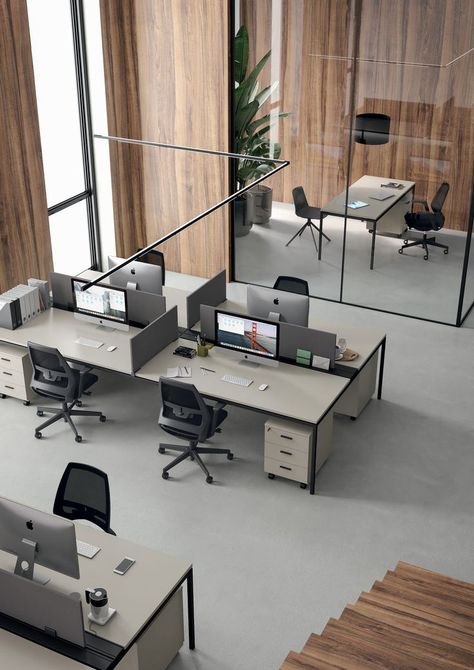 X1, pure design #OperativeDesk Open Office Furniture, Open Office Layout, Office Layout Plan, Office Furniture Layout, Glass Office Partitions, Office Design Trends, Workstations Design, Open Space Office, Tables Design