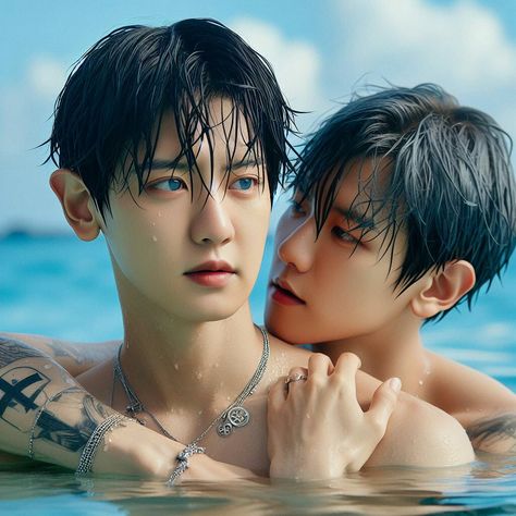 #Chanbaekai #Chanbaek #AI Exo Chanbaek Fanart, Chanbaek Wallpaper, Chanyeol And Baekhyun, Kaisoo Fanart, Baekhyun And Kai, Baekhyun Aesthetic, Baekhyun Fanart, Chanbaek Fanart, Exo For Life