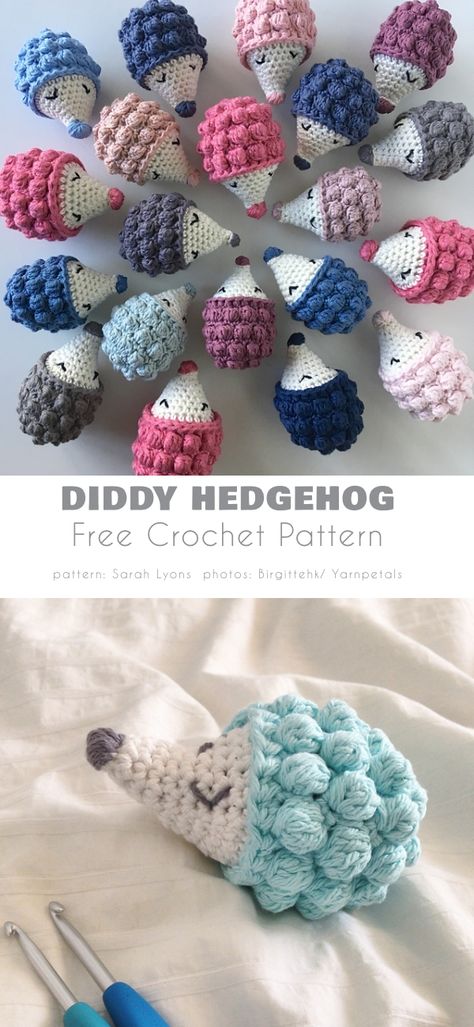 Tiny Hedgehog, Crochet Hedgehog, Crochet Keychain Pattern, Fair Isles, Crochet Animals Free Patterns, Crochet Amigurumi Free Patterns, Crochet Amigurumi Free, Quick Crochet, Crochet Animal Patterns