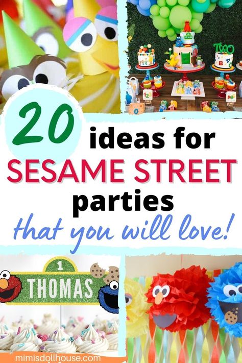 Sesame Street Birthday Party Favor Ideas, Sesame Street Elmo Birthday Party Ideas, 2nd Birthday Party Sesame Street, Elmo Cake Topper Printable, Sesame Street Diy Party Ideas, Sesame Street Decorations Birthday Ideas, Sesame Street Party Decorations Diy, Sesame St Birthday Party, Sesame Street 2nd Birthday Party Ideas