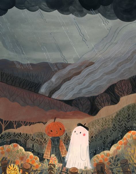 Children's Book Illustration Styles, Shelley Couvillion, Painterly Illustration, Tablet Aesthetic, Pi Art, Night Mood, Wallpaper Autumn, Cloud Illustration, Darkest Night