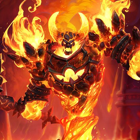 World Of Warcraft Ragnaros, Fire Oc, Molten Core, Pc Ideas, Heroes Of The Storm, Gaming Art, Meteor Shower, World Of Warcraft, Runes