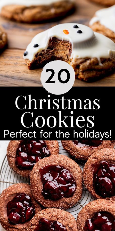 This is a collection of the top 20 Christmas cookie recipes. Recipes range from themed Christmas cookies to classic cookies to combination and gourmet cookies. Christmas Party Baked Goods, Best Cookies Ever Christmas, Boyfriend Cookies Recipe, Food Network Christmas Cookies, Christmas Cookies Flavors, Interesting Christmas Cookies, Russian Christmas Cookies, Bar Cookies For Christmas, Fancy Cookies Christmas