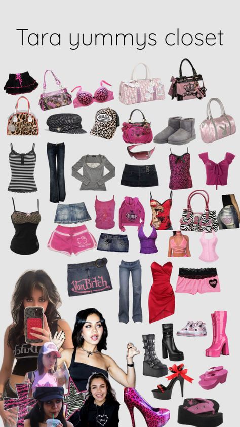 #tarayummy #tara #fypp Juicy Couture Aesthetic, Juicy Couture Clothes, Mcbling Fashion, Trashy Outfits, Girly Fits, Tara Yummy, 2000s Clothes, Outfit Collage, Outfits Y2k