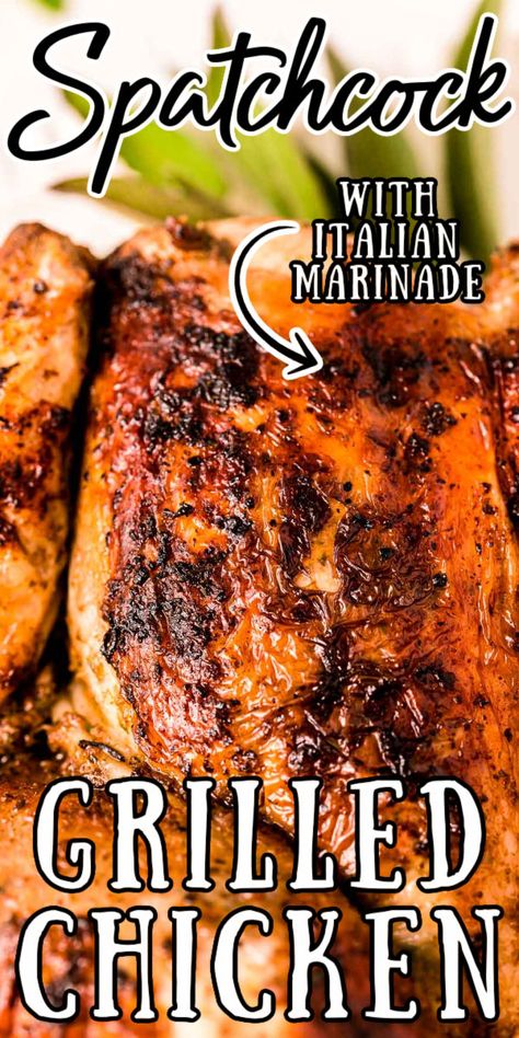 Whole Chicken Marinade, Italian Marinade, Grilled Whole Chicken, Spatchcock Chicken, Chicken Marinade Recipes, Chicken Marinade, Marinade Recipes, Homemade Italian, Favorite Meals