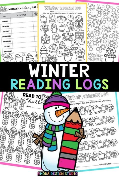 December Reading Log, Reading Challenge For Kids, Reading Log For Kids, Monthly Reading Logs, December Reading, Book Trackers, Accelerated Reading, January Reading, Reading Homework