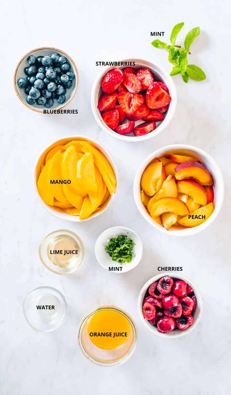 Summer Fruit Salad with Citrus Mint Dressing Fruit Salad Mint, Fruit Sald, Citrus Fruit Salad, Summer Fruit Recipes, Dressing For Fruit Salad, Summer Salads With Fruit, Berry Cheesecake, Fruit Salad Recipes, Dessert Salads