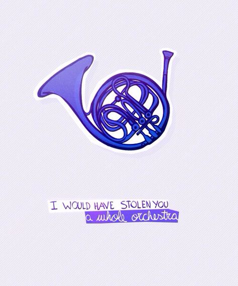 "I would have stolen you a whole orchestra." - Ted Mosby, HIMYM How Met Your Mother, Yellow Umbrella, Challenge Accepted, French Horn, Blue French, How I Met Your Mother, Tv Quotes, Love Illustration, I Meet You