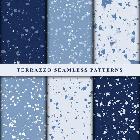 Set of terrazzo japanese style seamless patterns. Premium Vector Blue Terrazzo Texture, Terrazzo Texture Seamless, Terrazzo Seamless, Bedroom Design Luxury, Blue Terrazzo, Terrazzo Texture, Terrazzo Floor, Floor Pattern, Best Bathroom Designs