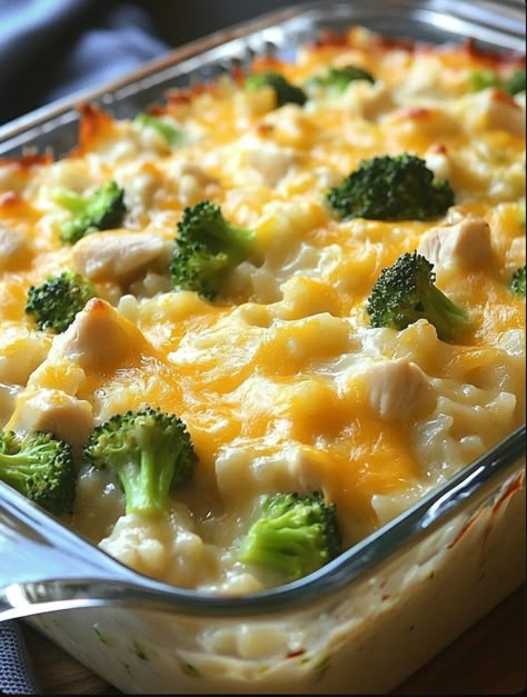 Broccoli, Rice, Chicken, and Cheese Casserole – choose a recipe Brocolli Rice Casserole Easy Chicken, Broccoli Rice Cheese Chicken Casserole, Chicken Cheese Rice Casserole, Broccoli Rice Chicken, Chicken Rice Broccoli Casserole, Broccoli Chicken Rice Casserole, Chicken And Cheese Casserole, Parmesan Fries Recipe, Chicken Broccoli Rice Cheese Casserole