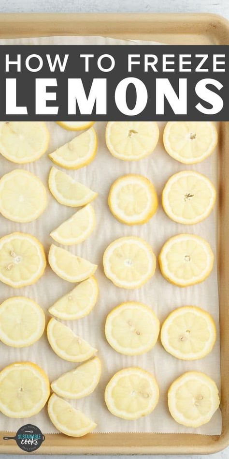 Learn all the tips and tricks for how to freeze lemons to build a freezer stash of this versatile fruit. Freezing lemons is a great way to preserve without needing to know any special kitchen skills. Can You Freeze Lemons, Freeze Lemons, Freezing Lemons, Lemon Garlic Pasta, Air Fryer Fish, Lemonade Concentrate, Frozen Lemon, Kitchen Skills, Garlic Pasta