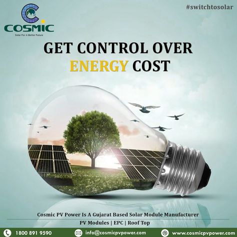 The Cost of your electricity bill will come down if you make the transition to solar power. CUT DOWN YOUR ELECTRICITY BILL BY OPTING FOR SOLAR POWER Cosmic PV Power is one of the premium quality Solar Panel Manufacturer in India. #EnergyEfficiency #SolarInstallation #solarenergy #renewableenergy #cleanenergy #greenenergy #solarforindustry #sustainability #SwitchToSolar #SolarPanel #SolarPanelCompany #SolarSystem #SolarPower #RooftopSolar #Cosmicpvpower #PVModulessolarenergy #Environment #Sun Solar Energy Advertising, Solar Panel Ads, Solar Creative Ads, Solar Panel Creative Ads, Solar Energy Poster, World Energy Conservation Day, Solar Ads, Energy Conservation Day, Healthcare Ads