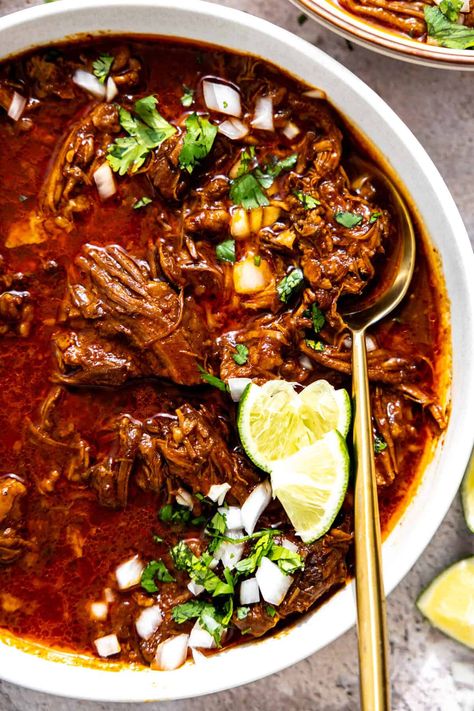 Authentic Mexican Birria Recipe, Birria Recipe Mexican, Mexican Birria Recipe, Tex Mex Soup, Mexican Birria, Beef Birria Recipe, Birria Recipe, Birria Tacos, Mexican Beef