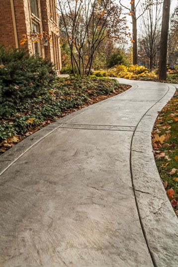 Decorative Concrete Walkway, Concrete Walkways To Front Door, Stamped Concrete Patio Ideas, Tuscan Patio, Sidewalk Ideas, Stamped Concrete Patio Designs, Slate Texture, Walkway Designs, Stamped Concrete Patterns