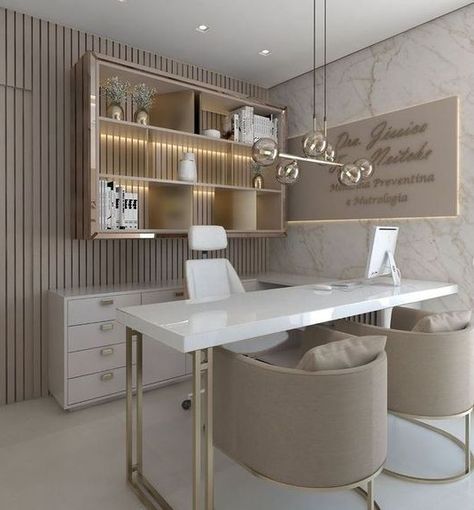 Elegant Lash Room, Home Clinic Room, Beauty Office Design, Beauty Office, Room Decor Ideas Diy, Office Decor Business, Salon Office, Nail Salon Interior Design, Home Beauty Salon