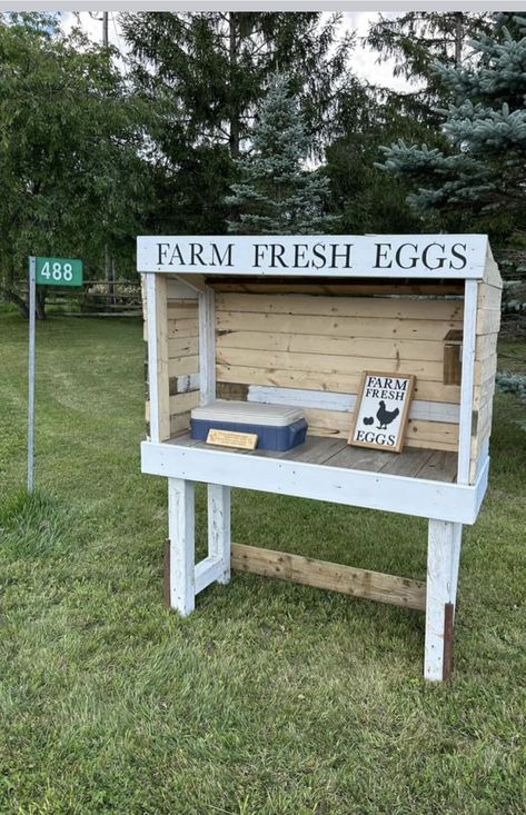 End Of Driveway Farm Stand, Egg Roadside Stand, Egg Farm Stand, Roadside Egg Stand, Egg Stand Roadside, Roadside Stand, Hobby Farming, Chicken Care, Honor System