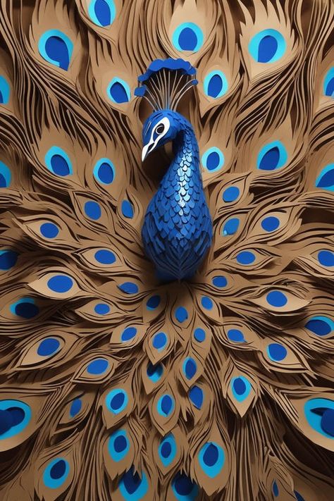 Paper craft of peacock Peacock Quilling, Puja Pandal, Peacock Crafts, Still Life Pictures, Quilled Paper Art, Cardboard Sculpture, Peacock Art, Paper Quilling Designs, Real Real