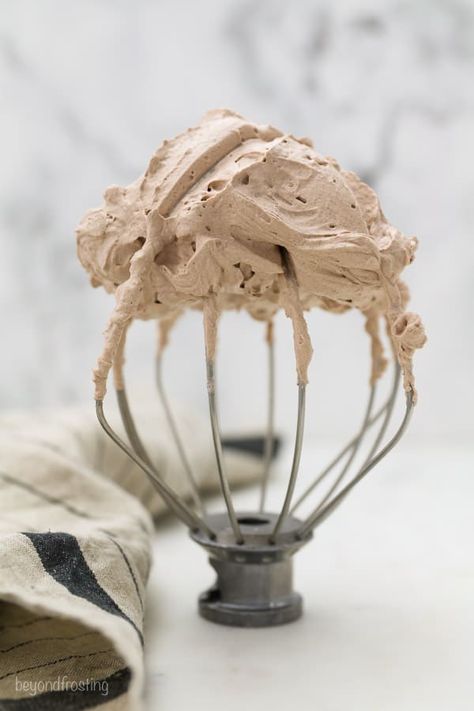 This Hot Chocolate Whipped Cream is the BEST whipped cream I've ever made. There are two simple ingredients in this Hot Chocolate Whipped Cream. It's so simple to make and it makes the perfect topping for cakes, cupcakes and even hot chocolate! #whippedcream #chocolatewhippedcream #howtomakewhippedcream #hotchocolate Hot Chocolate Whipped Cream, Best Whipped Cream, Whipped Hot Chocolate, Chocolate Whipped Cream Frosting, Whipped Chocolate Frosting, Brownies Cheesecake, Breads Recipes, Whipped Cream Recipe, Sweet Whipped Cream