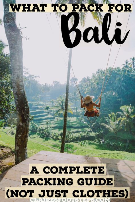 Beautiful Bali is one of the most visited places on the planet. Families, backpackers and couples all descend on this island looking for an exciting adventure. But the question many ask is, what should you pack for Bali? We aren't just talking about clothes, what about sustainable travel items, what kind of medicines might I need that may not be available, what technology should I bring to capture the memories of my vacation? Get this complete packing list for your Bali adventure. #bali #packing Bali Packing List Woman, Bali Essentials, What To Pack For Bali, Bali Packing List, Female Packing List, Bali Vacation, Thailand Travel Tips, Bali Travel Guide, Backpacking Asia