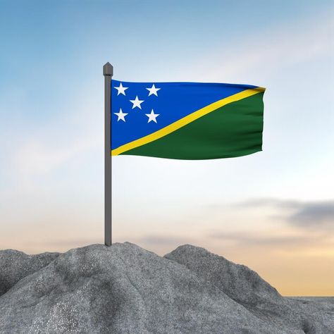 Solomon Islands Flag, Solomon Islands, Premium Photo, Flag, Stock Photos