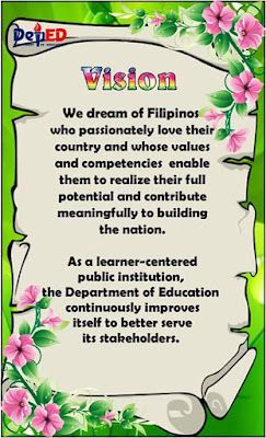 Deped Mission Vision Core Values Design, Deped Vision, Deped Mission, Classroom Bulletin Boards High School, Birthday Sister Quotes, Classroom Rules Printable, Teacher Fun Files, Classroom Bulletin Boards Elementary, Birthday Message For Husband