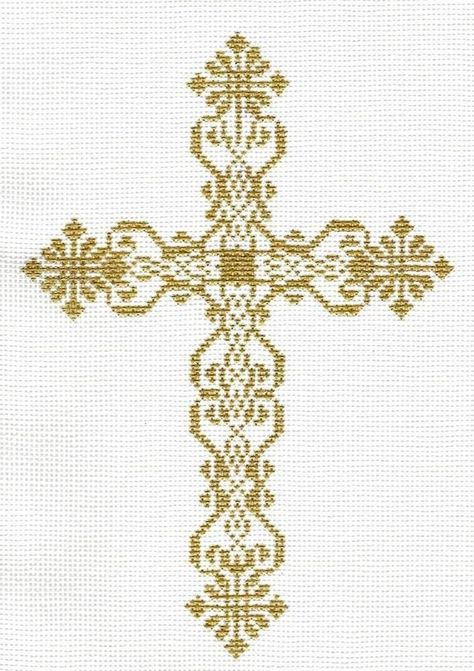 Christian Cross Stitch Patterns, Christian Cross Stitch, Christian Symbols, Cross Stitch Alphabet, Pixel Art Pattern, Crochet Cross, Cross Stitch Patterns Christmas, Cross Patterns, Christian Cross