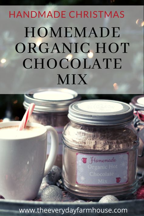 Organic Hot Chocolate, Christmas Gifts Handmade, Hot Cocoa Mix Recipe, Hot Chocolate Mix Recipe, Healthy Hot Chocolate, Homemade Hot Chocolate Mix, Charm Party, Homemade Hot Cocoa, Hot Chocolate Gifts