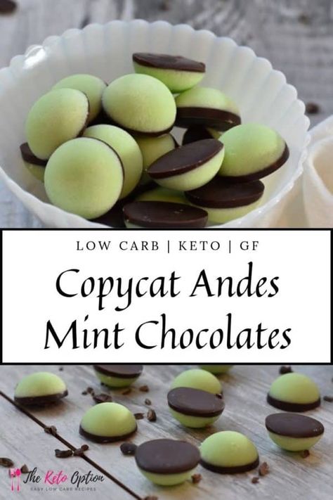 Easy Keto Dessert, Andes Mint Chocolate, Keto Treats, Andes Mint, Desserts Keto, Postre Keto, Keto Candy, Resep Diet, Keto Friendly Desserts