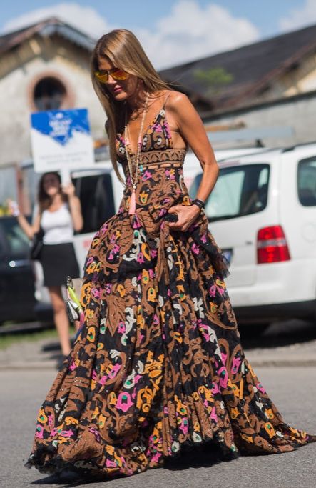 Dolce & Gabbana's Bohemian Print Maxi. Sukienki Maksi, Look Hippie Chic, Look Boho Chic, Moda Hippie, Boho Mode, Estilo Hippy, Mode Hippie, Afrikaanse Mode, Mode Boho