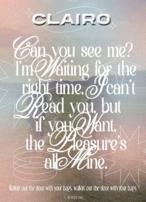 Can you see me? i'm waiting for the right time. I can't read you, but if you want, the pleasure's all mine. ©Nikotine_ DO NOT REPOST Can’t Wait, Im Waiting, Waiting For The Right Time, Bullet Journal Writing, Think Of Me, Right Time, See Me, Journal Writing, I Cant