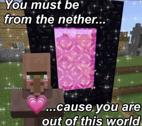 Minecraft Pick Up Lines, Corny Pick Up Lines, Cute Minecraft, Minecraft W, Pick Up Line Jokes, Gf Memes, Pick Up Lines Funny, Snapchat Stickers, Crush Memes