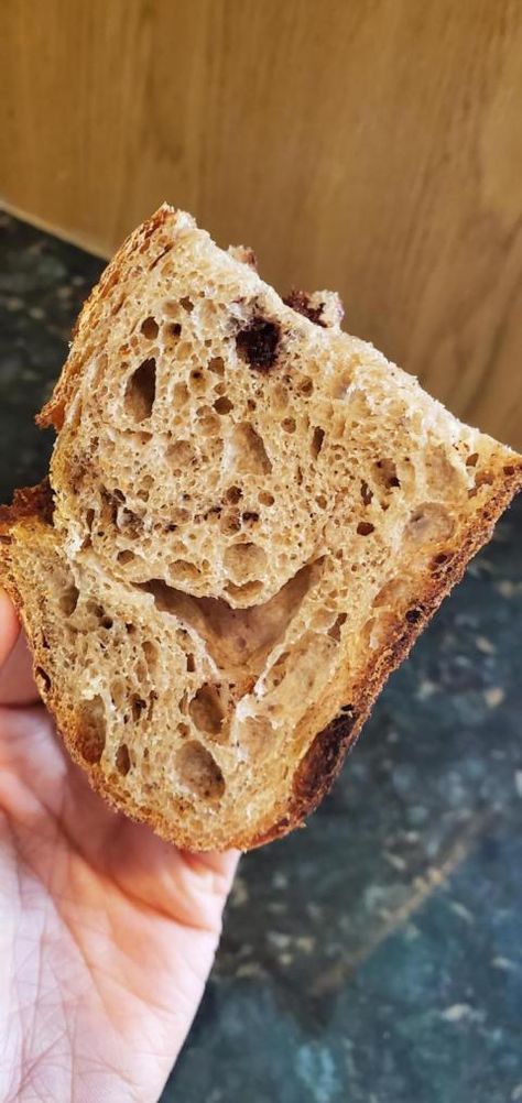 Chai and double chocolate chip sourdough | The Fresh Loaf Chai Sourdough Bread, Chocolate Chip Sourdough, Sourdough Loaf, Savory Bread, Sweet Cravings, Butterscotch Chips, Sourdough Recipes, Double Chocolate, Milk And Honey