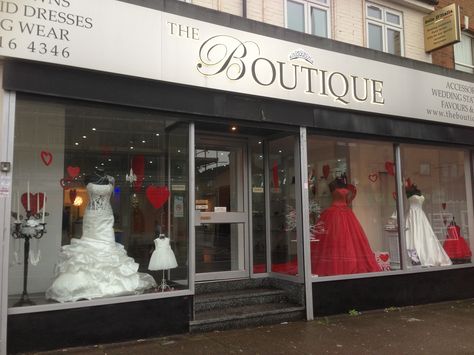 www.theboutiqueuk.com Wedding Shop Interior Bridal Stores, Wedding Dress Shop Interior Design, Luxury Bridal Boutique Interior, Bridal Shop Store Fronts, Wedding Gown Shop Interior, Boutique Exterior, Bridal Shop, Ballroom, Boutique