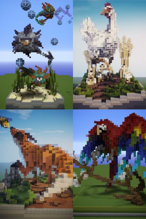 Minecraft Snail Statue, Spawn Builds Minecraft, Minecraft Warrior Statue, Minecraft Sheep Statue, Minecraft Fox Statue, Minecraft Horse Statue, Spawn Ideas Minecraft, Minecraft Animal Builds, Minecraft Server Spawn Ideas