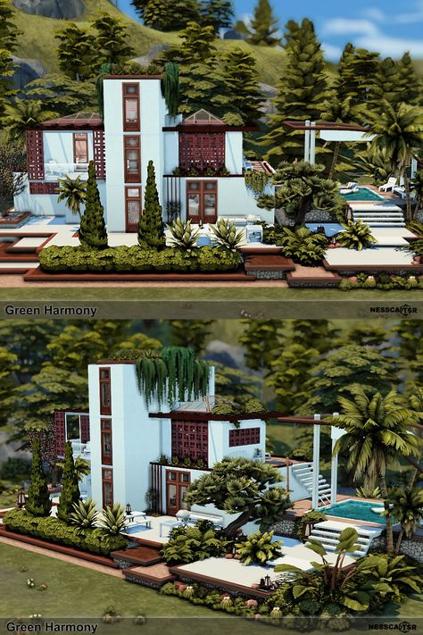 Green Harmony✨Lot: 30x20✅ House tested.✅ No CC!❎ HF! Click on the post and download✔️ #ts4builds #sims4 #sims4builds #sims4home #sims4builds #sims4buildsideas #ShowUsYourBuilds #thesims4 #Sims4 #sims4game #ts4house #ts4build #ts4nocc #ts4mm #simsbuilds #ts4 #sims4housebuild #sims4house #sims4home #sims5 #sims4build #simshousedesign #thesims4housebuild #thesims #sims4houses #simspiration #thesims4house #simstagram #sims4interior #sims4nocc #sccregram #sims4ideas #ts4house Sims 4 Green House, Green House Ideas, Sims4 Houses, Sims4 Ideas, Sims4 House, Sims 4 House, Sims 5, Tumblr Sims 4, Casas The Sims 4