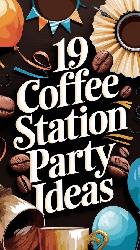 Impress your guests with these creative coffee station ideas perfect for your next party! From chic setups to personalized touches, these designs make serving coffee stylish and effortless. Explore unique decor, clever organization, and fun add-ons like toppings bars to create a coffee station everyone will love. Click to get inspired and make your party unforgettable with these amazing ideas! Coffee Bar Station Party, Seasonal Coffee Drinks, Coffee Themed Party, Diy Coffee Creamer, Clever Organization, Coffee Mug Display, Coffee Station Ideas, Coffee Brewing Methods, Coffee Bar Station