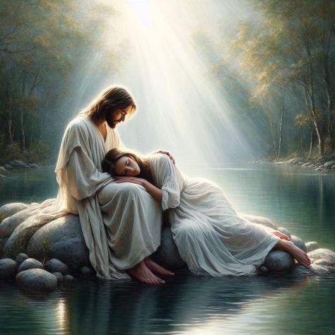 God Reaching Out His Hand, Jesus Hugging Woman Art, Jesus Holding Me, Jesus Holding Woman, Jesus Comforting Pictures, Jesus Hugging Me, Jesus Hugging Woman, Hugging Jesus, Jesus And Girl