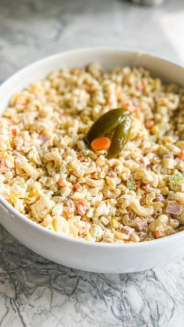 Macaroni Salad Mexican Style, Mexican Macaroni Salad With Ham, Mexican Macaroni Salad Recipe, Mexican Macaroni, Macaroni Salad With Ham, Mexican Macaroni Salad, Easy Mexican Recipes, Salad Macaroni, Cold Lunch