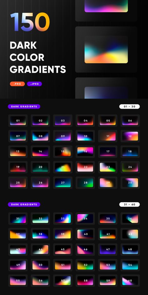 Spectrum Graphic Design, Dark Mode Website, Gradient Website Design, Dark Color Gradient, Gradient Layout, Dark Gradient Background, Gradient Website, Gradient Color Palette, Gradient Palette