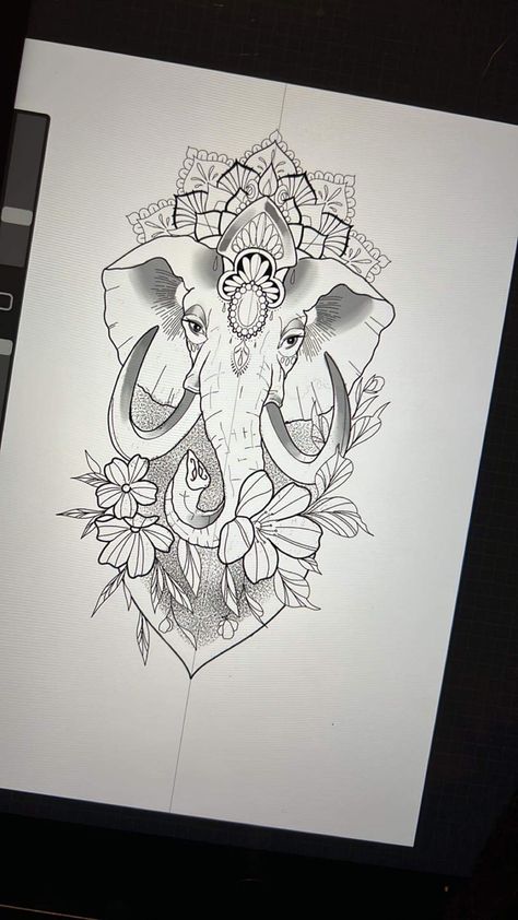 Tattoos Calf, Tattoo Templates, Thigh Tattoos, Tattoos Women, Leg Tattoos Women, Leg Tattoo, Elephant Tattoos, Dec 1, Arm Sleeve