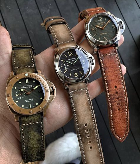 Ultra Watch, Panerai Watches, Panerai Luminor, Men Style Tips, Stylish Watches, Leather Watch Strap, Beautiful Watches, Diamond Watch, Watch Collection