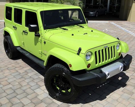 Lime Green Jeep, Green Jeep Wrangler, Green Jeep, Badass Jeep, 2012 Jeep Wrangler, Wrangler Unlimited Sahara, Jeep Wrangler Unlimited Sahara, Wrangler Sahara, Jeep Wrangler Sahara